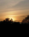 Sonnenuntergang im Bergpark